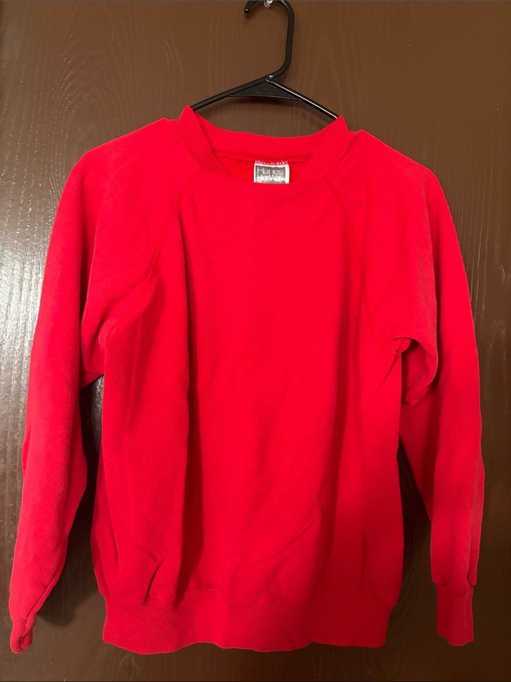 Hanes Bright Red Men's Crewneck Sweatshirt